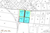 K prodeji 4 stavební pozemky o vel. 4137 se stavebním povolením na 4 domy- 8 bytových jednotek o vel