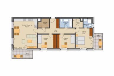 Novostavba 4+kk/B/2xG/K, 112m2, Praha 9, Byty Nad Krocínkou