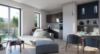 Prodej bytu 3+kk 58,84 m2 se zahrádkou 71,68m2 v projektu Rezidence Třešňovka v ul. Pražská, Kolín