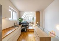Praha 6 - Bubeneč, světlý podkrovní byt 3+kk (82 m2) k prodeji, sklep, ulice Národní obrany