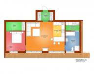 Rodinný dům FLEXIBLE 1, 2+1 s obytnou plochou 67,3 m2 k dodávce kamkoliv na Váš pozemek v ČR